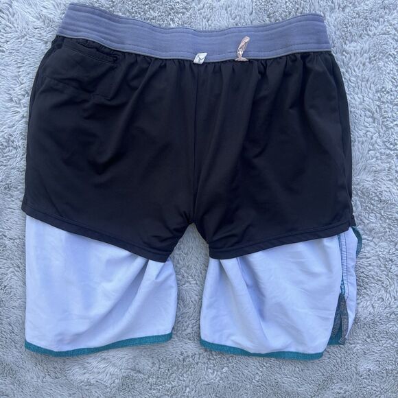 Vuori Men’s Trail Shorts 8” Lined Teal Aqua Blue Size Small Performance READ - Picture 8 of 9